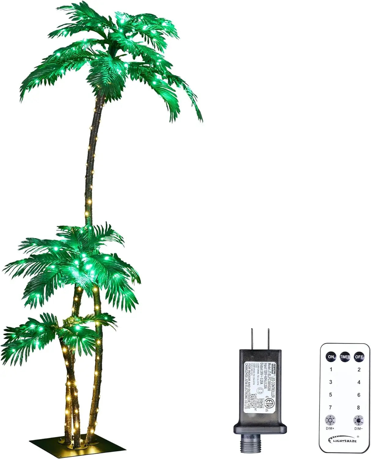 US 6FT LED Lighted Palm Tree Outdoor Artificial Palm Tree Swim Pool Party Decor decoracion outdoor lighting garden