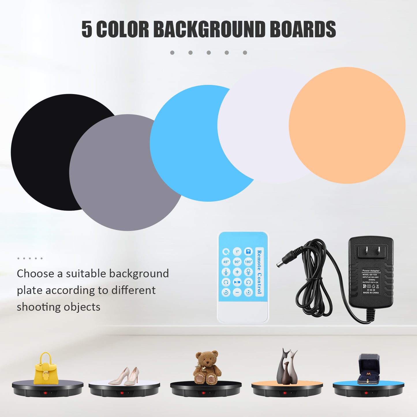 30/42/52CM 100KG Rotating Display Stand  360° Panoramic Automatic Display Table Turntable Photography Backdrop Shooting Booth